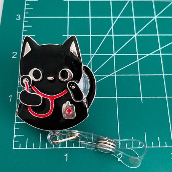 Nursing Cat ID Lanyard Badge Holder Retractable Reel RN LPN Graduation Gift - Picture 10 of 11